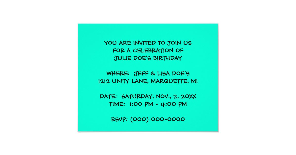 PLEASE JOIN US FOR A BIRTHDAY PARTY INVITATION Zazzle