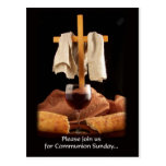 "Please Join Us for Communion Sunday" postcard