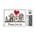 Please Join Us wedding stamps