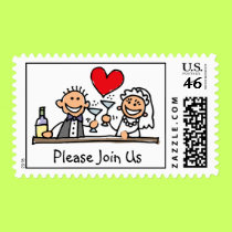 Please Join Us wedding stamps