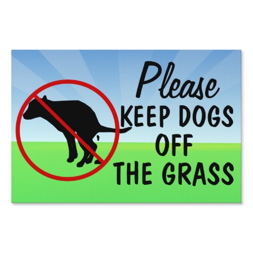 Please Keep Dogs of the Grass Yard Sign | Zazzle