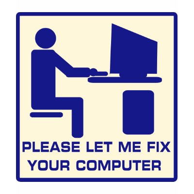 Bitte lassen Sie mich FIX YOUR COMPUTER T-shirt von Sofia_Youshi