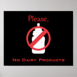 Please, No Dairy Products
