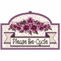 "Please Re-Cycle" - Decorative Sign - 14 photo sculptures