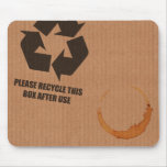 "please recycle box" cardboard mouse mat