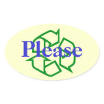 Please Recycle Message Sticker stickers