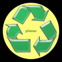 Please Recycle Sticker