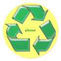 Please Recycle Sticker by webcarve Please Recycle Sticker