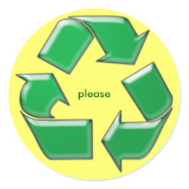 Please Recycle Sticker