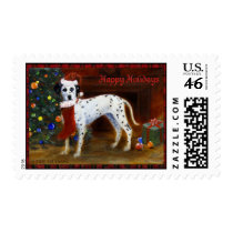 Please Santa- Dalmatian Dog Christmas Violano Stamp