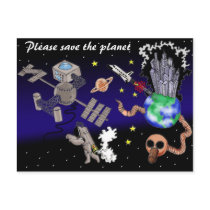 Please save the planet postcards