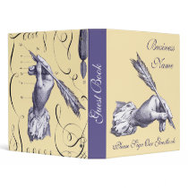 Please Sign our Guestbook - Quill Pen in Hand 3 Ring Binders
