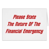 Please State The Nature Of The Financial Emergency cards