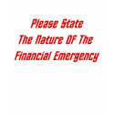 Please State The Nature Of The Financial Emergency t-shirts