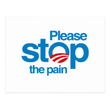 Please stop the pain postcard
