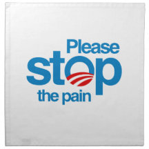 Please stop the pain printed napkin 