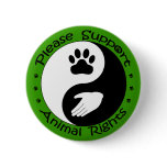 Please Support Animal Rights Button