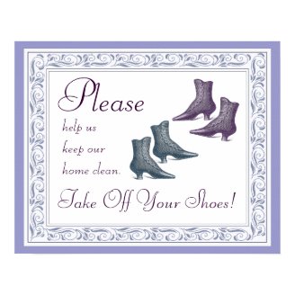 Please Take Off Your Shoes Poster