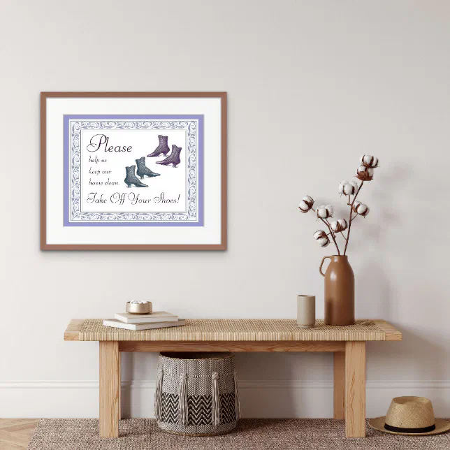 Please Take Off Your Shoes Poster Zazzle