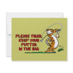 Please Tiger, Keep Your Putter In The Bag Personalized Invites