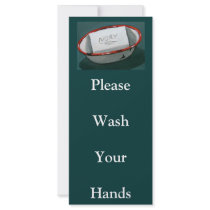 PLEASE WASH HANDS: RACK CARD: ART rack cards
