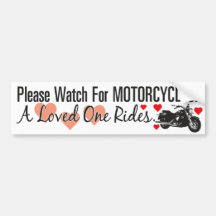 Please Watch For Motorcycles - Cruiser Bumper Sticker