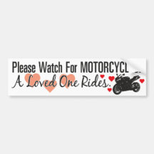 Please Watch For Motorcycles - Sportbike Bumper Stickers