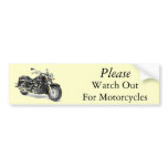 Please Watch Out For Motorcycles Bumper Sticker
