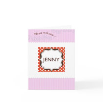 Please welcome... notecard (pink) by whatalovelyname Please welcome... notecard (pink)