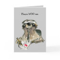Please Woo Me Cartoon Sloth cards