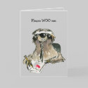 Please Woo Me Cartoon Sloth cards
