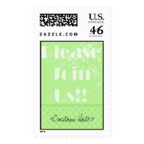 PleaseJoinUsGreen, <Custom Date> postage