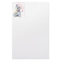 Pleasing Dreams Westie - in Pink Stationery Design