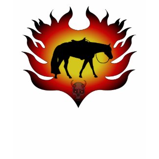 Pleasure Horse n Flames Tee shirt