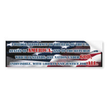 Pledge of Allegiance bumper stickers