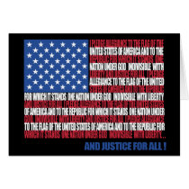 Pledge of Allegiance card cards