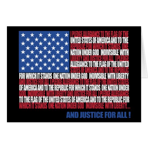 Pledge of Allegiance card