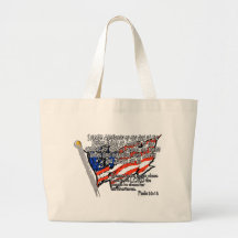 Pledge of Allegiance Psalm 33:12 Tote Bags