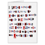 Pledge of Allegiance Ransom Note Greeting Card