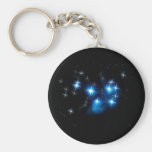 Pleiades Blue Star Cluster Key Chain