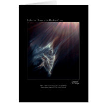 Pleiades IC 349 Nebual Hubble Telescope Photo Card