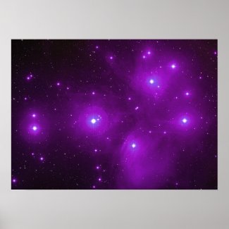 Pleiades in Purple Poster print