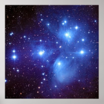 Pleiades Open Star Cluster Seven Sisters in Taurus Posters