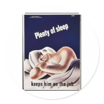 Plenty Of Sleep Round Sticker