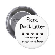 Plese Don't Litter 2 Button