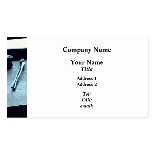 Pliers and Mallet Business Card Template (front side)