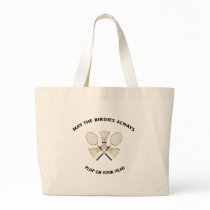 Plop on Your Head Badminton Tote Bags
