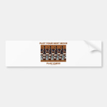 Plot Your Next Move Play Chess (Chess Stereogram) Bumper Stickers