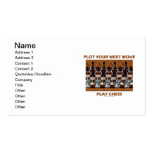 Plot Your Next Move Play Chess (Chess Stereogram) Business Card Templates