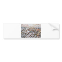 Ploughed Fields (abstract landscape) Bumper Sticker
